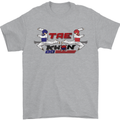 Taekwondo Fighter Mixed Martial Arts MMA Mens T-Shirt Cotton Gildan Sports Grey