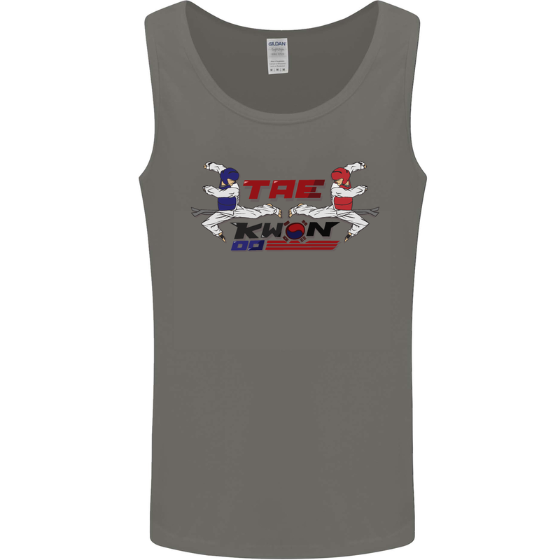 Taekwondo Fighter Mixed Martial Arts MMA Mens Vest Tank Top Charcoal