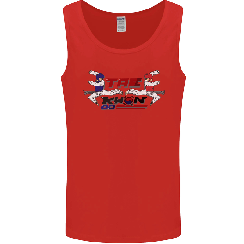 Taekwondo Fighter Mixed Martial Arts MMA Mens Vest Tank Top Red