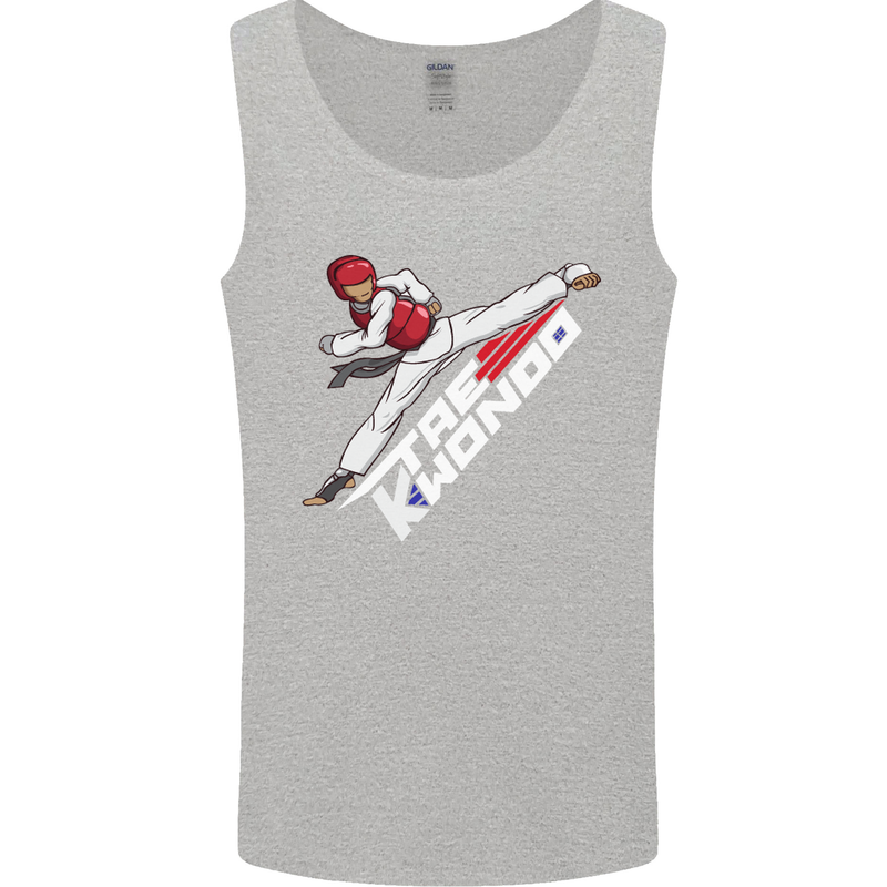 Taekwondo Fighter Mixed Martial Arts MMA Mens Vest Tank Top Sports Grey