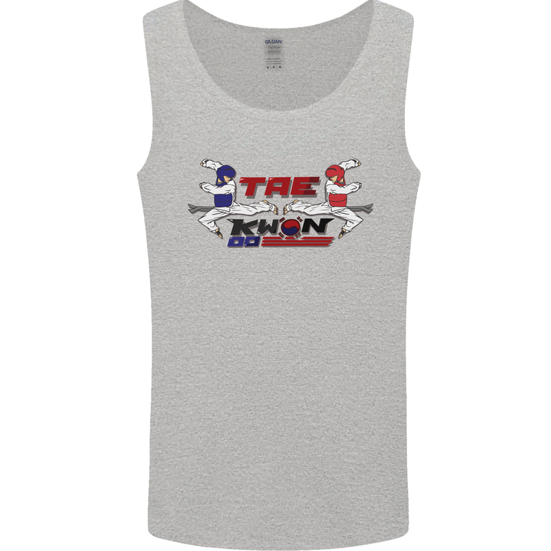 Taekwondo Fighter Mixed Martial Arts MMA Mens Vest Tank Top Sports Grey