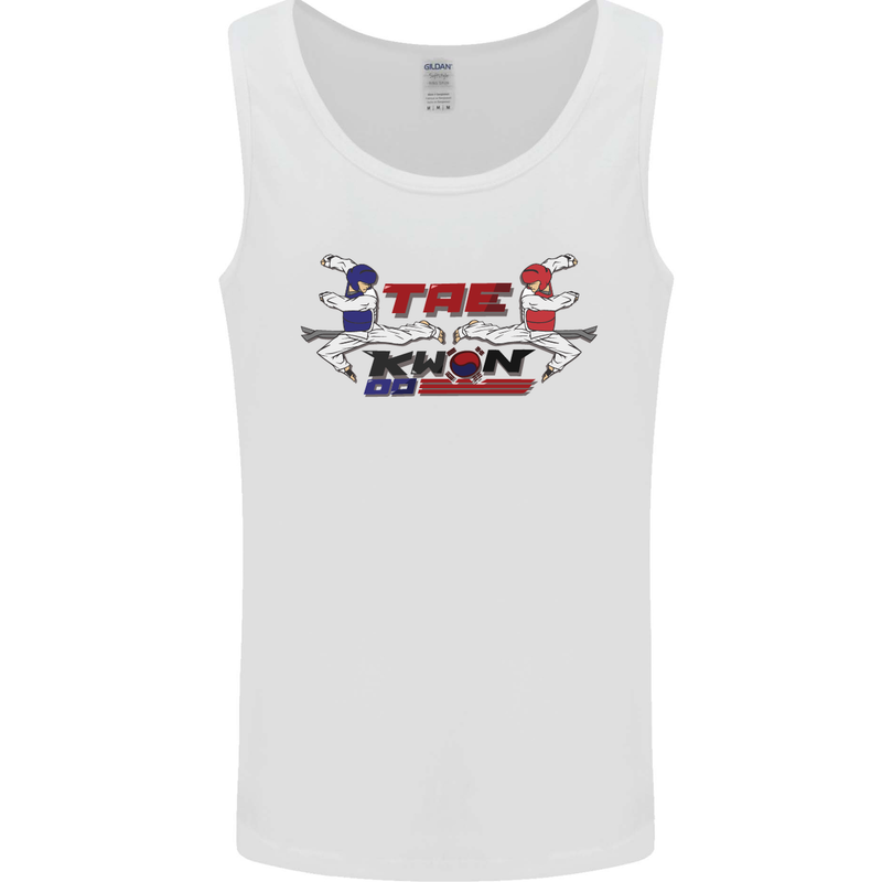 Taekwondo Fighter Mixed Martial Arts MMA Mens Vest Tank Top White