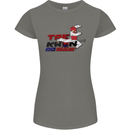 Taekwondo Fighter Mixed Martial Arts MMA Womens Petite Cut T-Shirt Charcoal