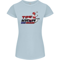 Taekwondo Fighter Mixed Martial Arts MMA Womens Petite Cut T-Shirt Light Blue