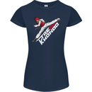 Taekwondo Fighter Mixed Martial Arts MMA Womens Petite Cut T-Shirt Navy Blue