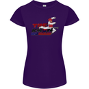 Taekwondo Fighter Mixed Martial Arts MMA Womens Petite Cut T-Shirt Purple