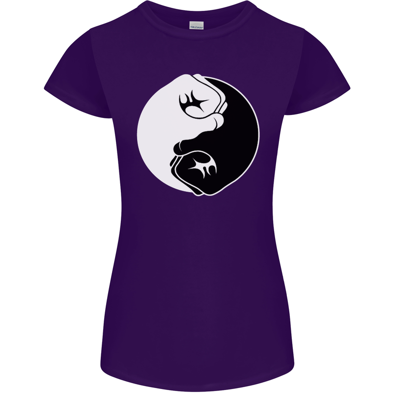 Taekwondo Fighter Mixed Martial Arts MMA Womens Petite Cut T-Shirt Purple