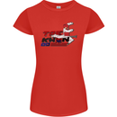 Taekwondo Fighter Mixed Martial Arts MMA Womens Petite Cut T-Shirt Red
