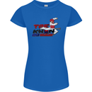 Taekwondo Fighter Mixed Martial Arts MMA Womens Petite Cut T-Shirt Royal Blue
