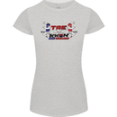 Taekwondo Fighter Mixed Martial Arts MMA Womens Petite Cut T-Shirt Sports Grey