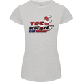 Taekwondo Fighter Mixed Martial Arts MMA Womens Petite Cut T-Shirt Sports Grey