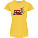 Taekwondo Fighter Mixed Martial Arts MMA Womens Petite Cut T-Shirt Yellow