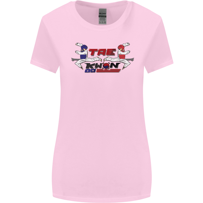 Taekwondo Fighter Mixed Martial Arts MMA Womens Wider Cut T-Shirt Light Pink