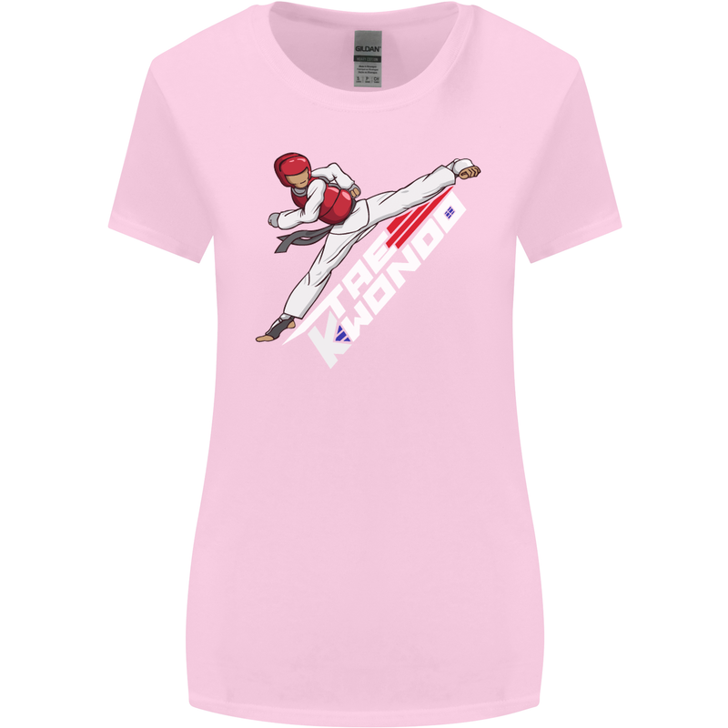 Taekwondo Fighter Mixed Martial Arts MMA Womens Wider Cut T-Shirt Light Pink