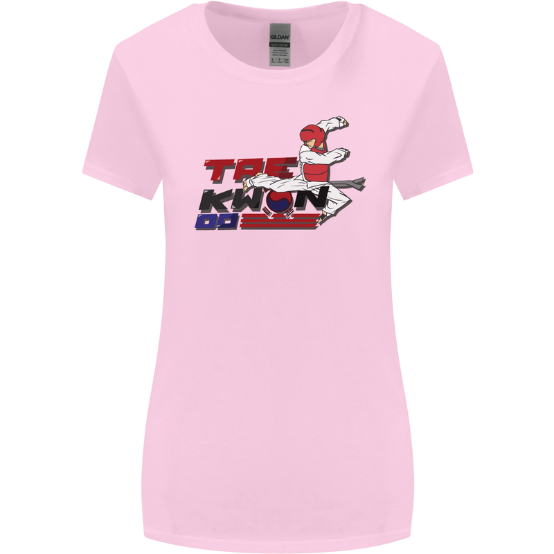 Taekwondo Fighter Mixed Martial Arts MMA Womens Wider Cut T-Shirt Light Pink