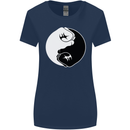 Taekwondo Fighter Mixed Martial Arts MMA Womens Wider Cut T-Shirt Navy Blue