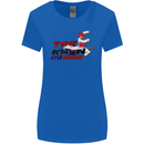 Taekwondo Fighter Mixed Martial Arts MMA Womens Wider Cut T-Shirt Royal Blue