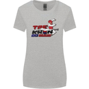 Taekwondo Fighter Mixed Martial Arts MMA Womens Wider Cut T-Shirt Sports Grey