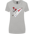 Taekwondo Fighter Mixed Martial Arts MMA Womens Wider Cut T-Shirt Sports Grey