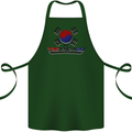 "Taekwondo Fighter Mixed Martial Arts MMA " Cotton Apron 100% Organic Forest Green