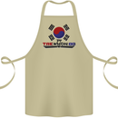 "Taekwondo Fighter Mixed Martial Arts MMA " Cotton Apron 100% Organic Khaki