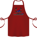 "Taekwondo Fighter Mixed Martial Arts MMA " Cotton Apron 100% Organic Maroon