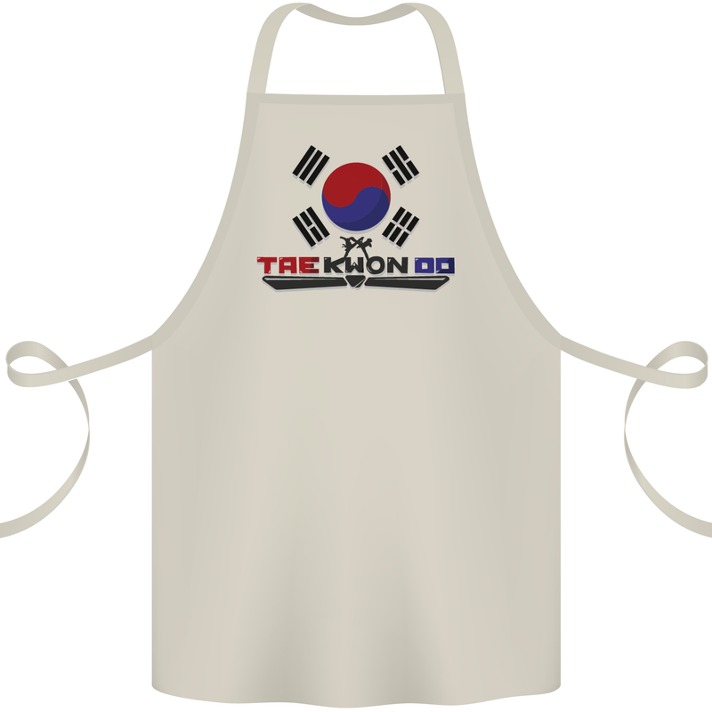 "Taekwondo Fighter Mixed Martial Arts MMA " Cotton Apron 100% Organic Natural