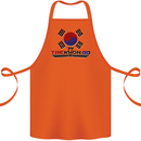 "Taekwondo Fighter Mixed Martial Arts MMA " Cotton Apron 100% Organic Orange