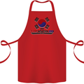 "Taekwondo Fighter Mixed Martial Arts MMA " Cotton Apron 100% Organic Red