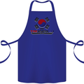 "Taekwondo Fighter Mixed Martial Arts MMA " Cotton Apron 100% Organic Royal Blue