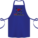"Taekwondo Fighter Mixed Martial Arts MMA " Cotton Apron 100% Organic Royal Blue