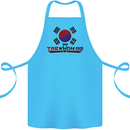 "Taekwondo Fighter Mixed Martial Arts MMA " Cotton Apron 100% Organic Turquoise
