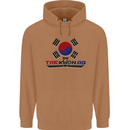 "Taekwondo Fighter Mixed Martial Arts MMA " Mens 80% Cotton Hoodie Caramel Latte