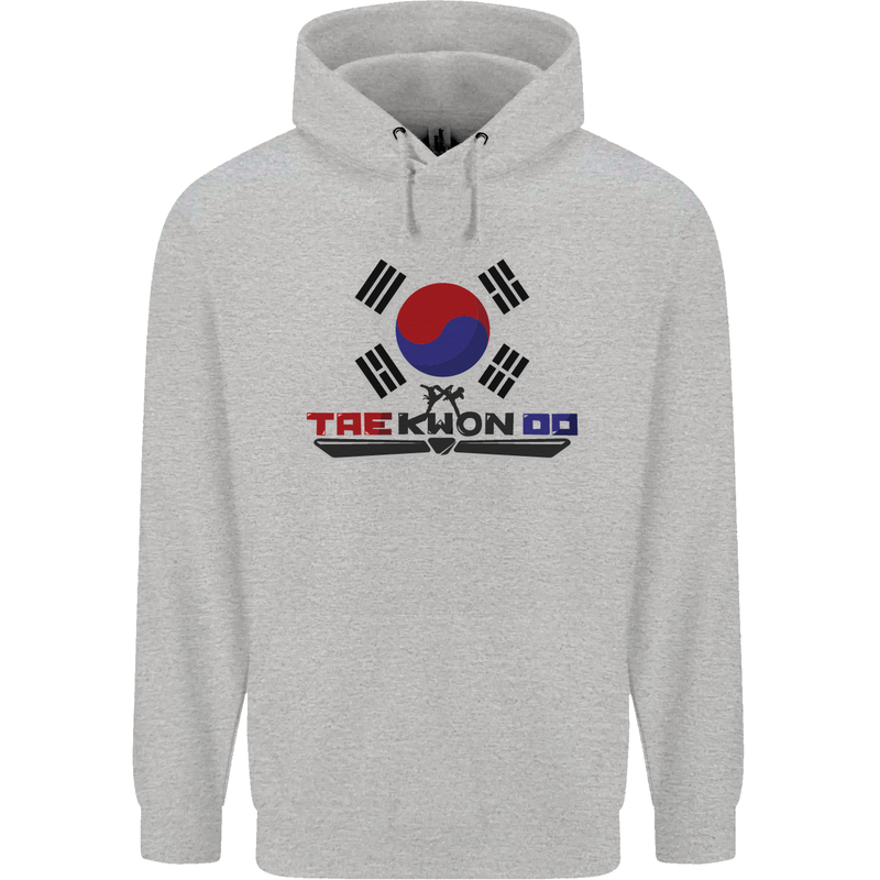 "Taekwondo Fighter Mixed Martial Arts MMA " Mens 80% Cotton Hoodie Sports Grey