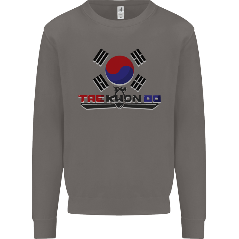 "Taekwondo Fighter Mixed Martial Arts MMA " Mens Sweatshirt Jumper Charcoal