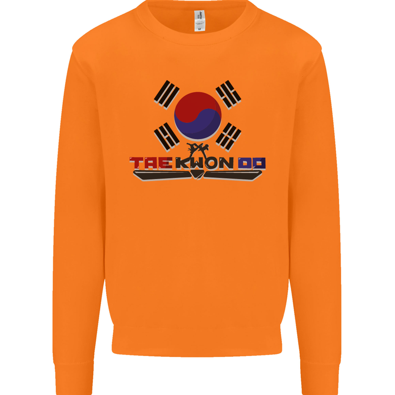 "Taekwondo Fighter Mixed Martial Arts MMA " Mens Sweatshirt Jumper Orange