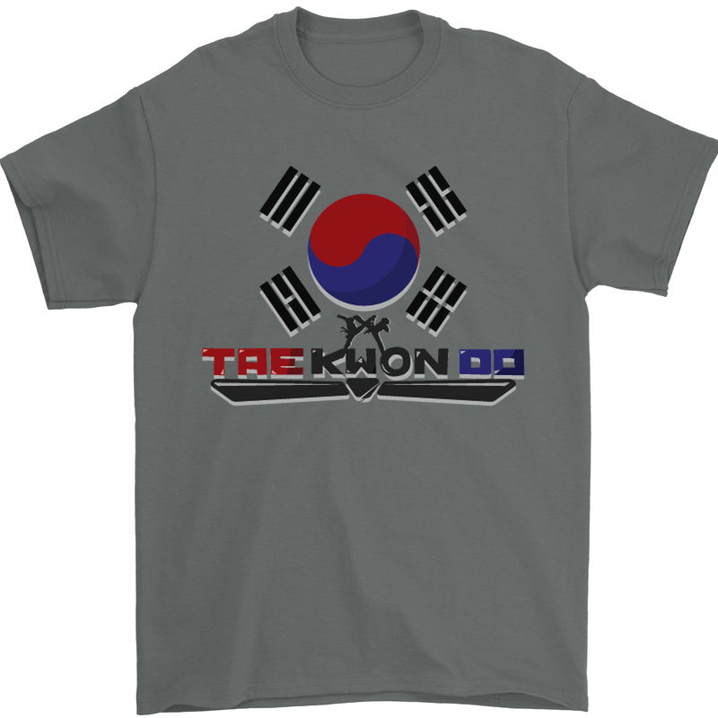 "Taekwondo Fighter Mixed Martial Arts MMA " Mens T-Shirt Cotton Gildan Charcoal