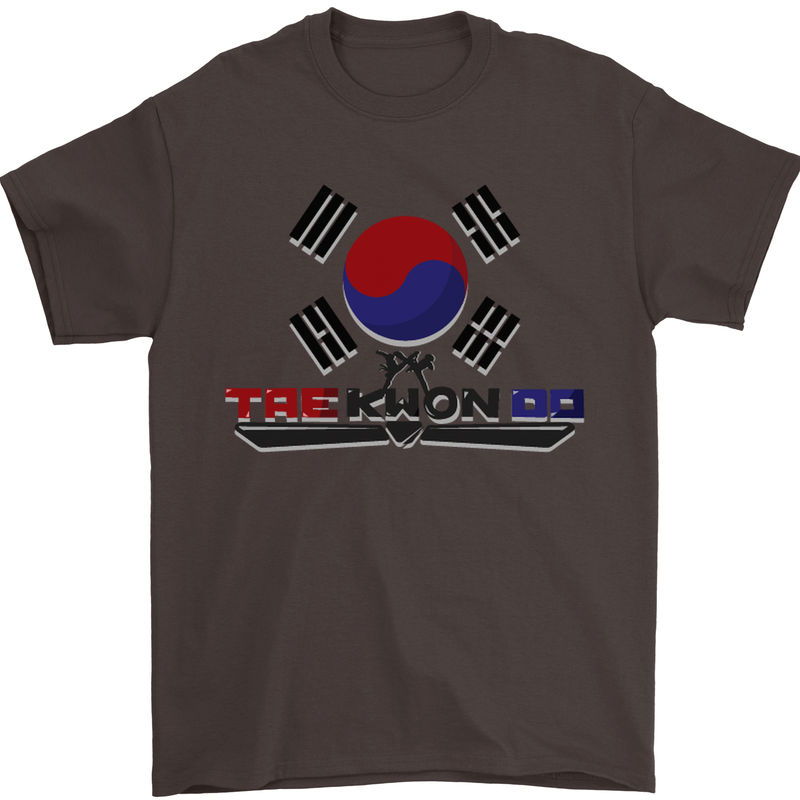 "Taekwondo Fighter Mixed Martial Arts MMA " Mens T-Shirt Cotton Gildan Dark Chocolate
