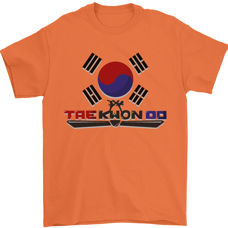 "Taekwondo Fighter Mixed Martial Arts MMA " Mens T-Shirt Cotton Gildan Orange