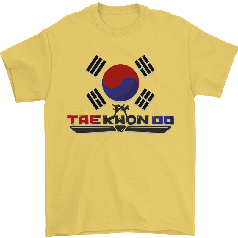 "Taekwondo Fighter Mixed Martial Arts MMA " Mens T-Shirt Cotton Gildan Yellow