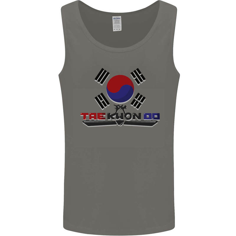 "Taekwondo Fighter Mixed Martial Arts MMA " Mens Vest Tank Top Charcoal
