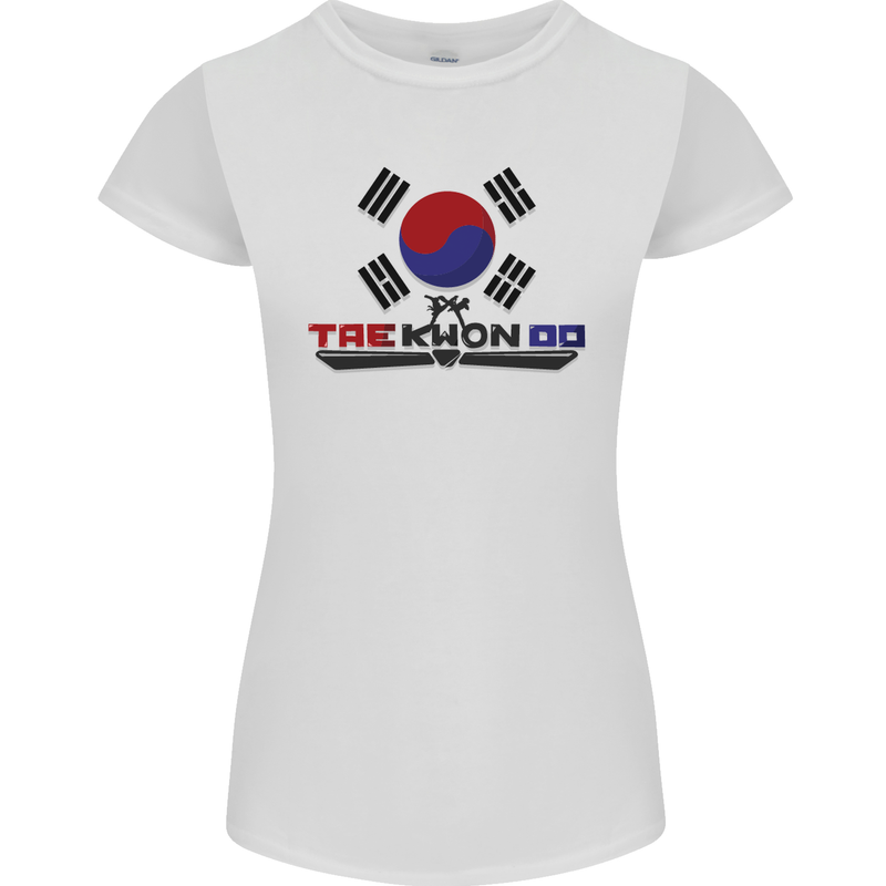 "Taekwondo Fighter Mixed Martial Arts MMA " Womens Petite Cut T-Shirt White