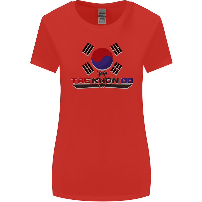 "Taekwondo Fighter Mixed Martial Arts MMA " Womens Wider Cut T-Shirt Red