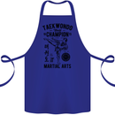 Taekwondo World Champion Martial Arts MMA Cotton Apron 100% Organic Royal Blue