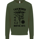 Taekwondo World Champion Martial Arts MMA Kids Sweatshirt Jumper Forest Green