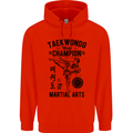 Taekwondo World Champion Martial Arts MMA Mens 80% Cotton Hoodie Bright Red