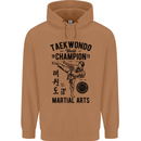 Taekwondo World Champion Martial Arts MMA Mens 80% Cotton Hoodie Caramel Latte