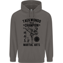 Taekwondo World Champion Martial Arts MMA Mens 80% Cotton Hoodie Charcoal