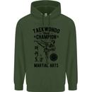 Taekwondo World Champion Martial Arts MMA Mens 80% Cotton Hoodie Forest Green