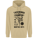 Taekwondo World Champion Martial Arts MMA Mens 80% Cotton Hoodie Sand